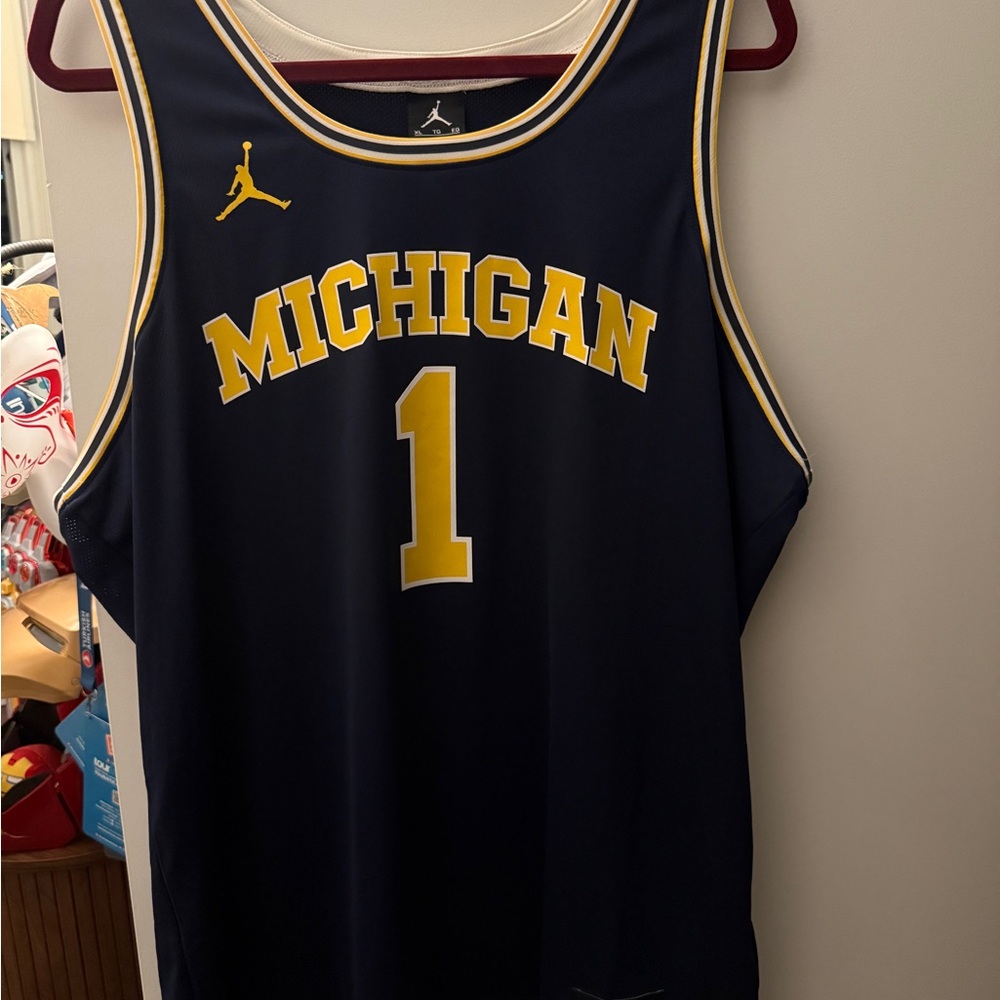 Michigan Jersey, number 1. XL. Worn once, like new.